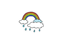 七彩下雨天简笔画怎么画  怎么画七彩下雨天简笔画